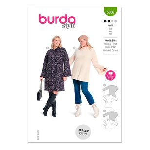 Burda 5866 Misses' Dress & Top Pattern White 18 - 28