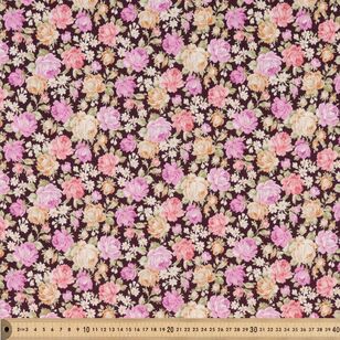 Antique Roses 112 cm Cotton Fabric Purple 112 cm