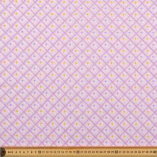 Happy Check 112 cm Cotton Fabric Lilac 112 cm