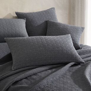 Platinum Kayo Coverlet Set Charcoal Queen / King