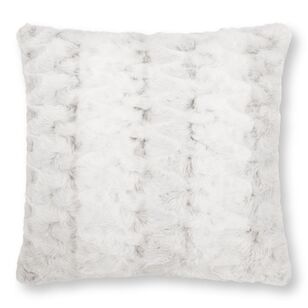 Bouclair Faux Fur Hare Square Cushion Off White 51 x 51 cm