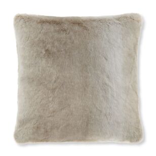 Bouclair Faux Fur Wolf Off-White Square Cushion Off White 51 x 51 cm