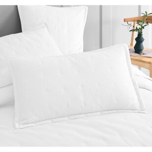Platinum Ascot Quilted 2 Pack Pillowcases White Standard