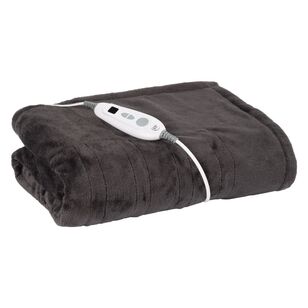 Ever Rest Heated Throw Charcoal