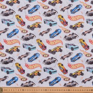 Hot Wheels Tossed Cars 112 cm Quilting Fabric Grey 112 cm