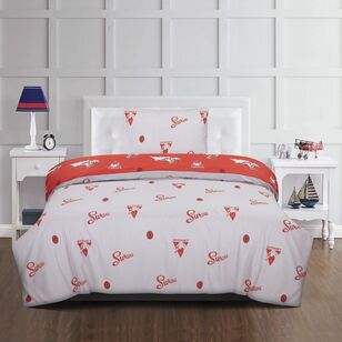 AFL Sydney Swans Quilt Cover Set Red