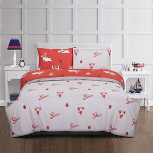 AFL Sydney Swans Quilt Cover Set Red