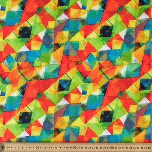 Living Coastal Geometric 112 cm Cotton Fabric Multicoloured