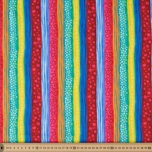 Living Coastal Stripe 112 cm Cotton Fabric Multicoloured