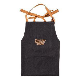 Culinary Co By Manu Where is the Sauce Apron Black 90 x 65 cm