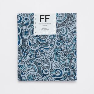 Swirly Flat Fat Blender Denim 50 x 52 cm