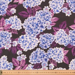 Hydrangea 135 cm Rayon Fabric Multicoloured 135 cm
