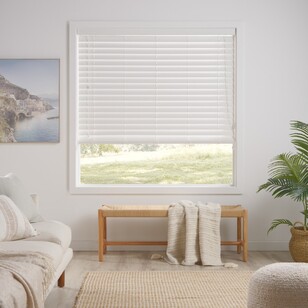 Windowshade 63 mm Faux Wood Venetian Blinds White Textured