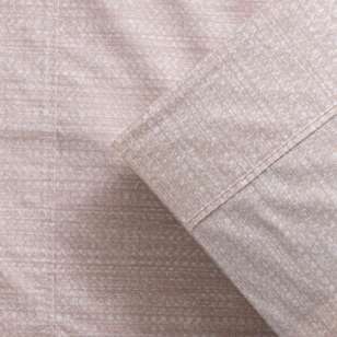 Warwick Home Colorado Printed Yarn Dyed Washed Cotton Percale Sheet Set Chocolate