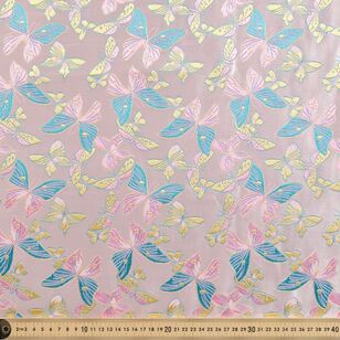 Butterfly 140 cm Brocade Fabric Pink 140 cm