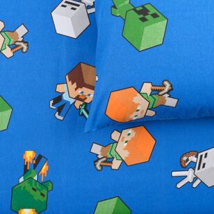 Minecraft Flannelette Sheet Set Multicoloured