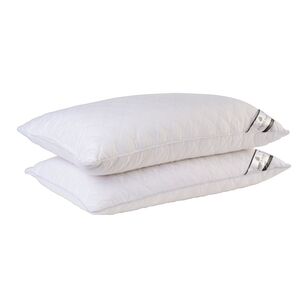 Logan & Mason Microlat Quilted Latex Pillow Twin Pack White Standard