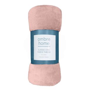 Ombre Home Flannel Throw Chintz Rose 127 x 152 cm