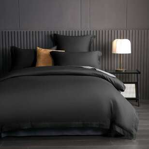 KOO Bamboo Cotton Quilt Cover Set Charcoal