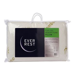 Ever Rest Cool Gel Memory Foam Pillow White Standard
