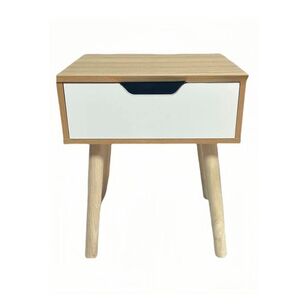 Ombre Home Wooden Bedside Table Natural 37 x 30 x 45 cm