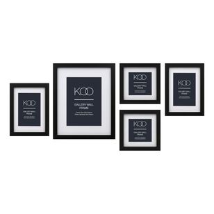 KOO 5 Pack Gallery Wall Frames Black 29.6 x 22.2 cm