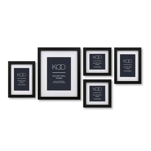 KOO 5 Pack Gallery Wall Frames Black 29.6 x 22.2 cm