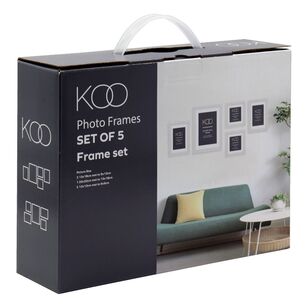 KOO 5 Pack Gallery Wall Frames White 29.6 x 22.2 cm