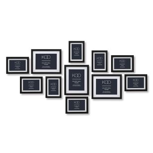 KOO 11 Pack Gallery Wall Frames Black 29.2 x 22.2 cm