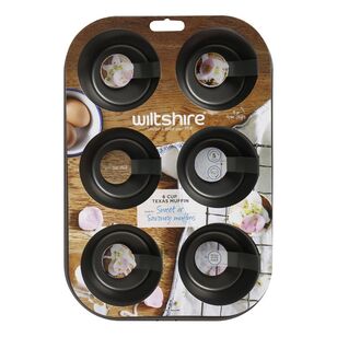 Wiltshire Easybake 6 Cup Texas Muffin Pan Grey 6 Cup