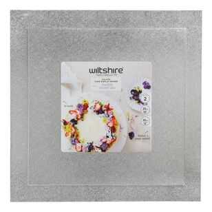 Wiltshire Square Cake Boards Set Of 2 Silver