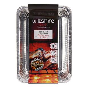 Wiltshire Bar B Small Foil Trays 5 Pack Silver S