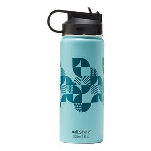 Wiltshire Stainless Steel Drink Bottle Aqua 500 mL