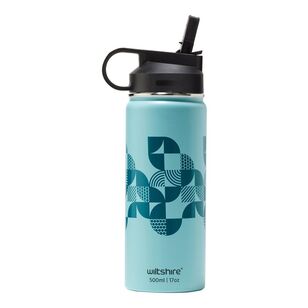 Wiltshire Stainless Steel Drink Bottle Aqua 500 mL