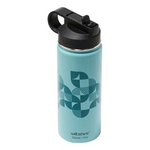 Wiltshire Stainless Steel Drink Bottle Aqua 500 mL