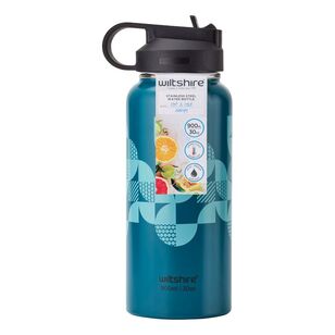 Wiltshire Large Stainless Steel Drink Bottle Blue Opal 900 mL