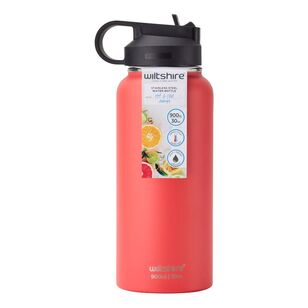 Wiltshire Large Stainless Steel Drink Bottle Coral 900 mL