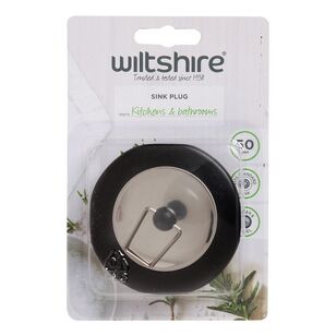 Wiltshire Sink Plug Silver & Black
