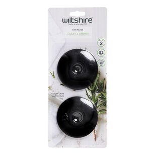 Wiltshire Sink Plug Set Of 2 Black