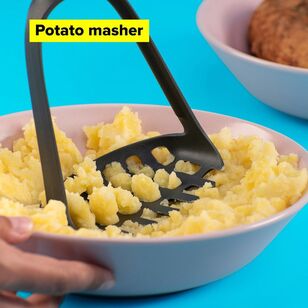 Tasty 2-in-1 Potato Masher and Spaghetti Spoon Blue & Grey