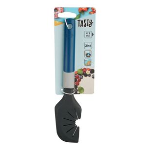 Tasty Dough Scraper with Whisk Cleaner Blue & Grey