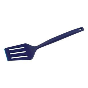 Tasty Silicone Slotted Turner Blue & Grey