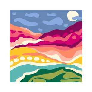 Craftsmart Emma Whitelaw Paint By Numbers Rainbow Hills Multicoloured
