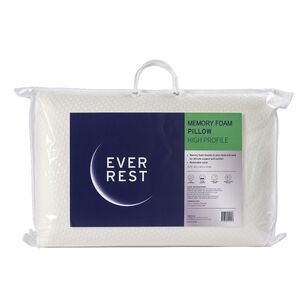 Ever Rest Memory Foam High Profile Pillow White Standard