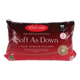 Tontine Soft As Down Standard Pillows 2 Pack White Standard