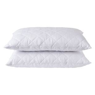 Logan & Mason Memory Foam 2 Pack Pillows White Standard