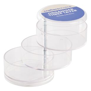 Crafters Choice Jewellery Three Layer Organiser Clear
