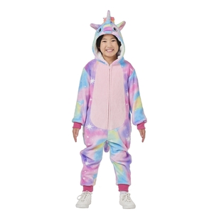 Spartys Kids Plush Unicorn Onesie Multicoloured