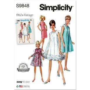 Simplicity S9848 Misses' 1960's Dress Pattern White