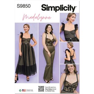 Simplicity S9850 Misses' and Women's Dress and Jumpsuit Pattern by Madalynne Intimates White